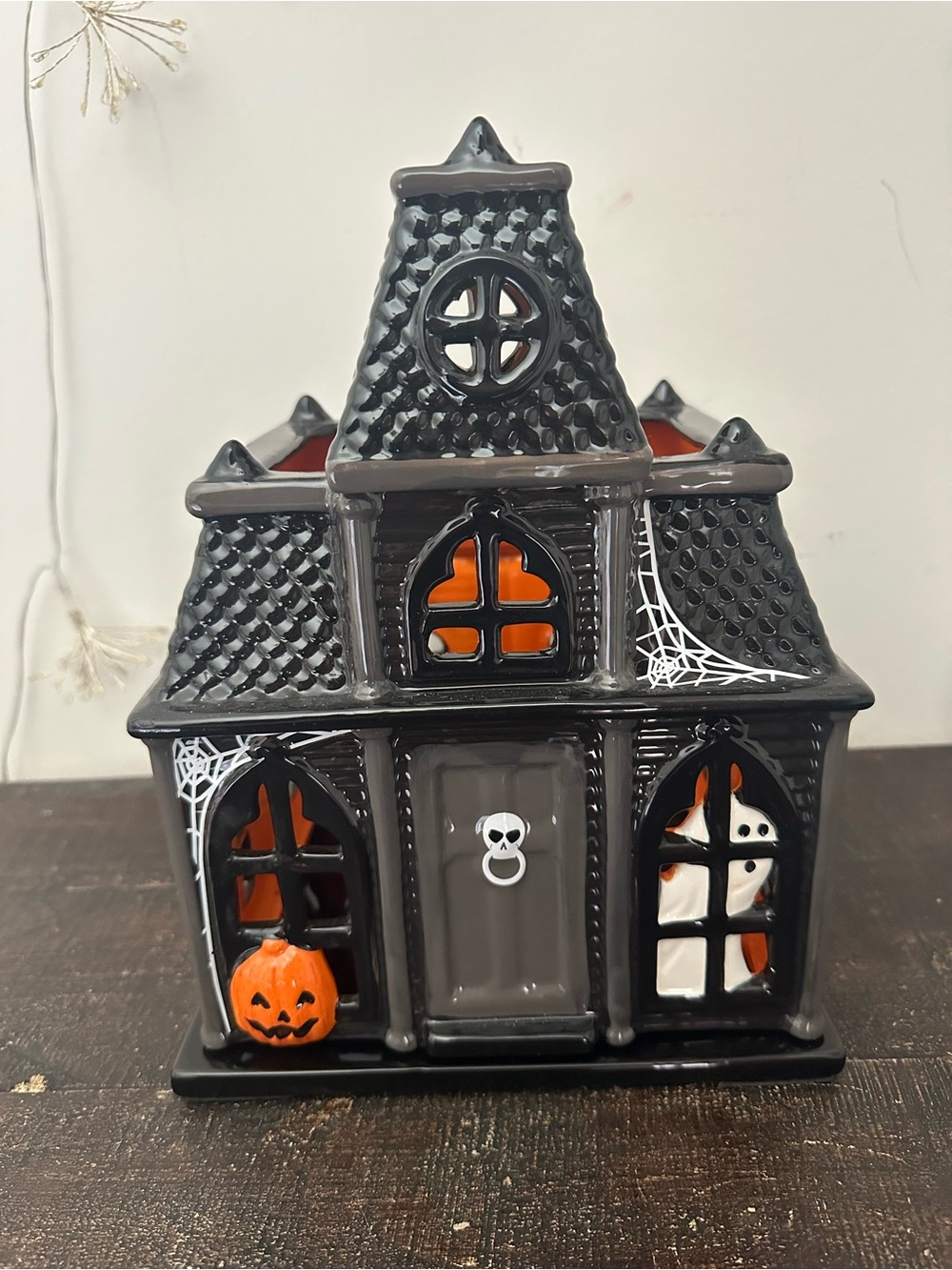 Bath & Body Works Slatkin Co. Haunted House 3 Wick Candle Holder